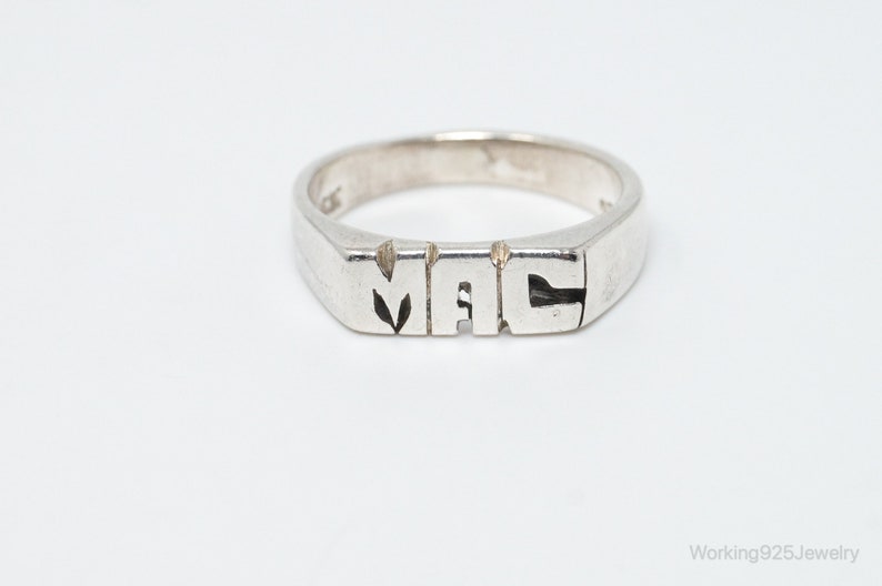 Vintage MAC Mexico Sterling Silver Ring Size 8.5