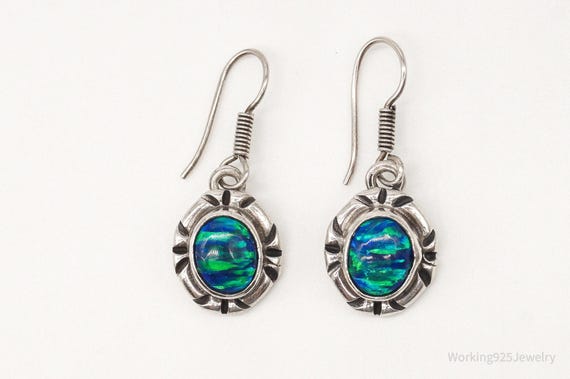 Vintage Native American Unsigned Opal Sterling Si… - image 4