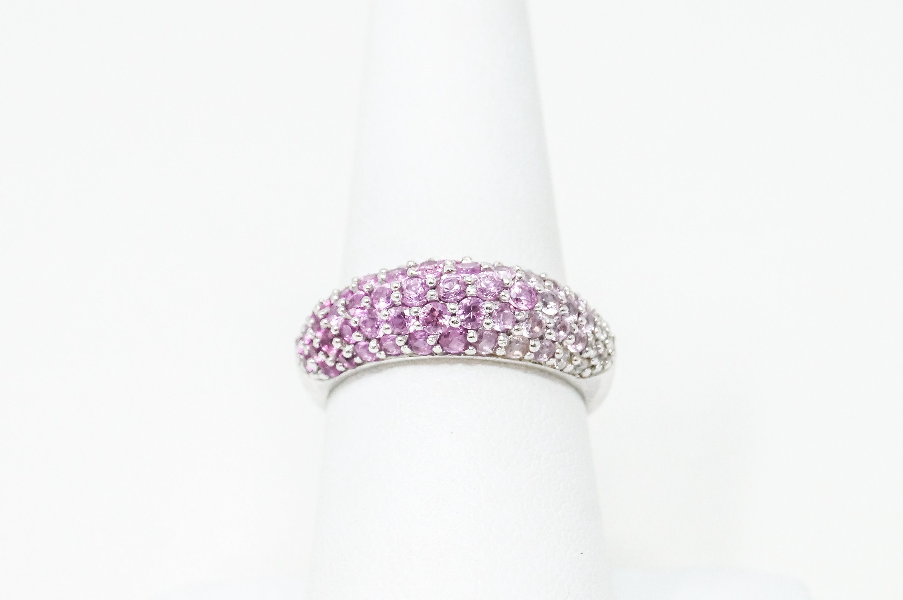 Vintage Designer BGE Pink Sapphire Cz 