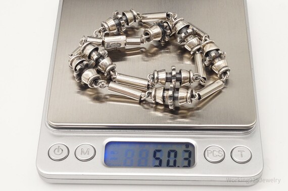Bracelet En Argent Massif Sterling Style Moderne Rare - Influence Taxco, Navajo, Danish