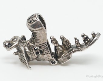 Vintage Old Lady in the Shoe Sterling Silver Charm