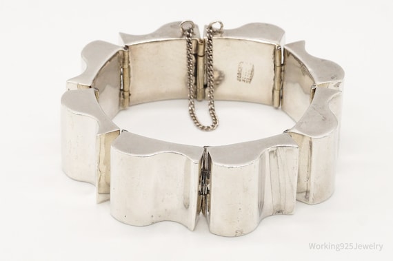 Vintage Mexico Modernist Sterling Silver Bracelet - image 1