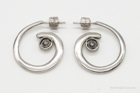 Designer Kenneth Cole Diamond Sterling Silver Earrings Etsy UK