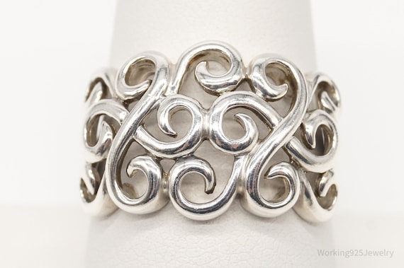 Vintage Designer Ross Simons Sterling Silver Ring… - image 1