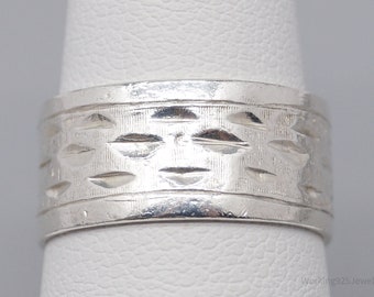 Antique Sterling Silver Band Ring - Size 6.25