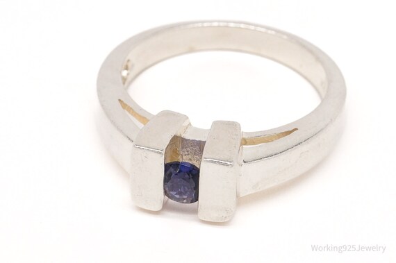 Vintage Tanzanite Sterling Silver Ring - Size 7.75 - image 3