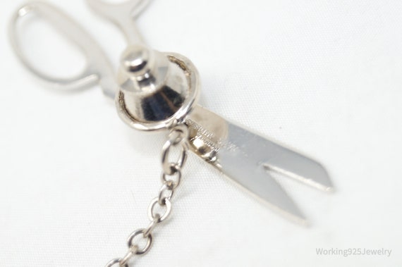 Vintage German Gingher Scissors Chrome Silver Bro… - image 5