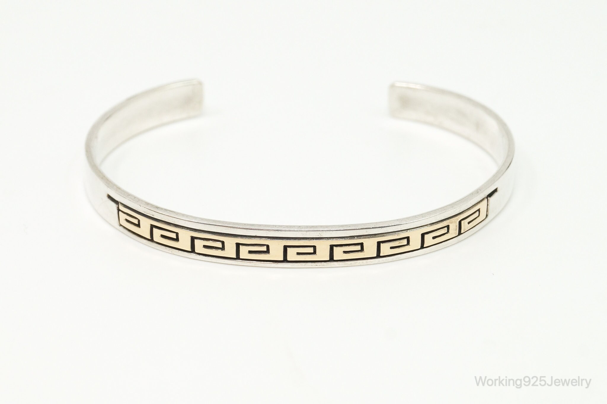 Handmade Vintage Native American P Skeets 14K Gold Sterling