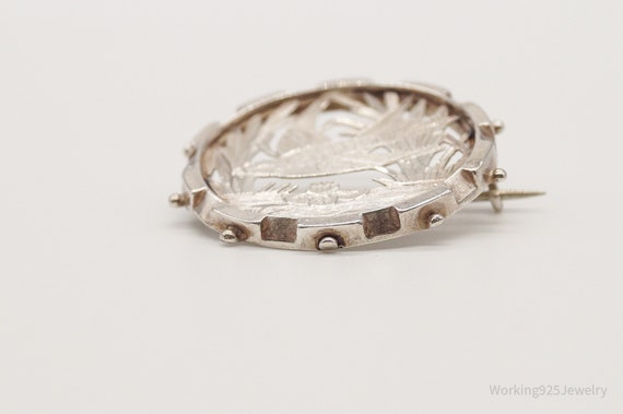 Antique Bird Standard Silver Sweetheart Love Pin … - image 6