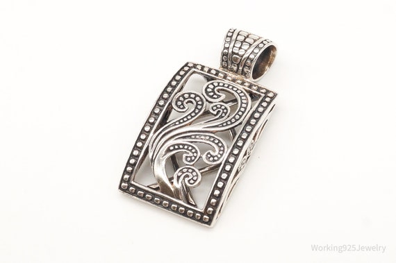 Designer Silpada Art Deco Sterling Silver Pendant - image 2