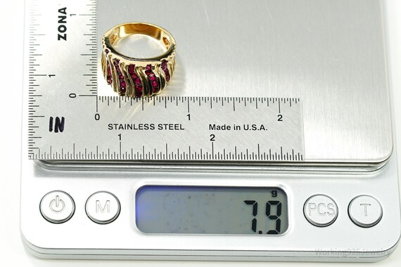 VTG Designer Ross Simons Ruby Gold Over Sterling … - image 9