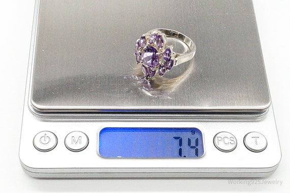 Large Amethyst Sterling Silver Ring - Size 9.75 - image 9