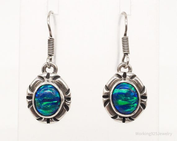 Vintage Native American Unsigned Opal Sterling Si… - image 2