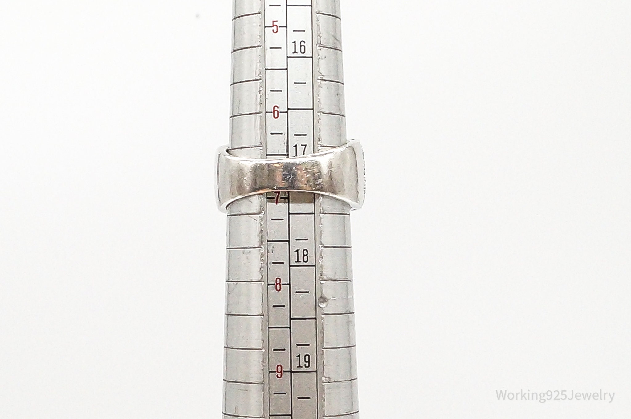 Designer SG Cubic Zirconia Sterling Silver Ring Size 6.75 - Etsy