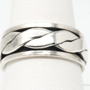 Vintage Taxco Mexico Sterling Silver Woven Vine Ring Size 8.5
