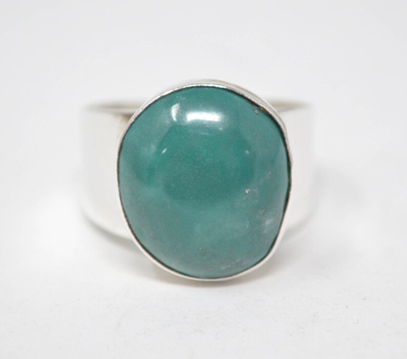 Vintage Designer Desert Rose Trading Company DTR Southwest Turquoise Sterling Silver Wide Band Ring 11.75-582616142