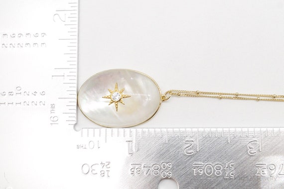 Cubic Zirconia Mother Of Pearl Gold Vermeil Sterl… - image 10