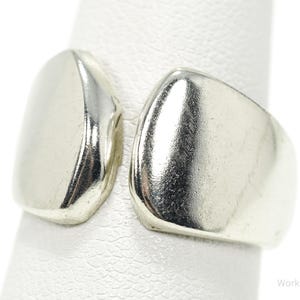 Vintage Modernist Style Sterling Silver Wrap Ring - Size 6.75