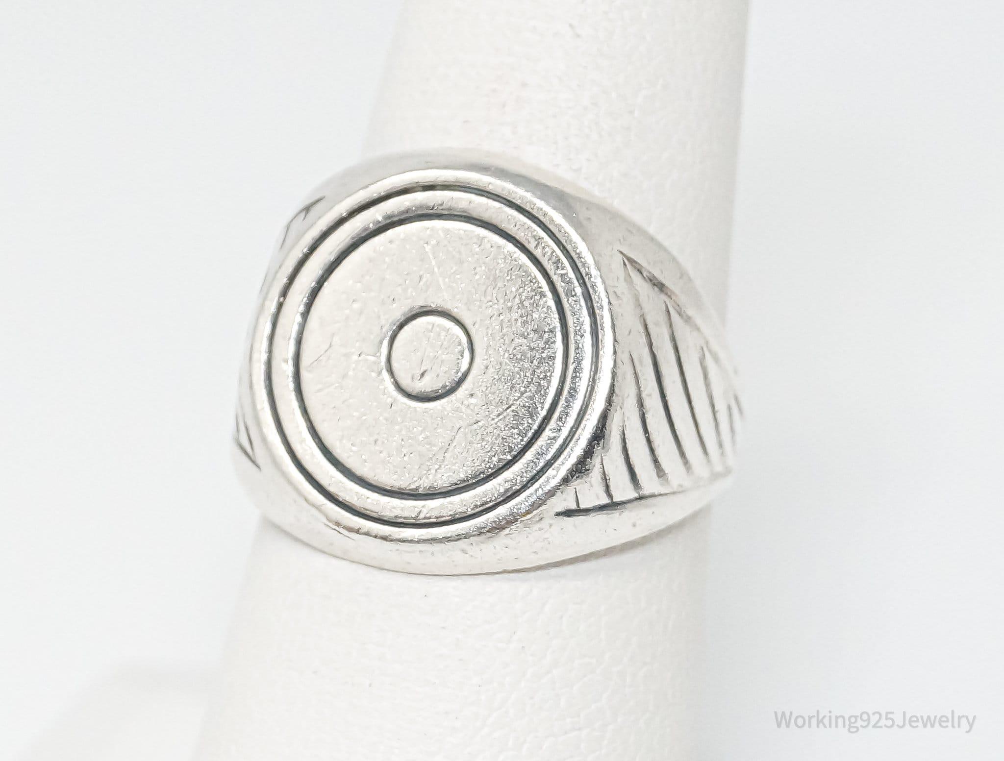 WINKY+DUTCH ~ Vintage Modernist Sterling Plate Ring