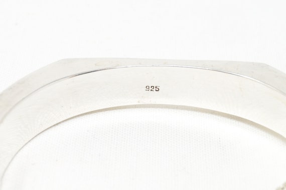 Vintage Modern Deco Sleek Sterling Silver Bracelet - image 4