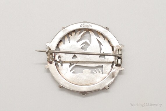 Antique Bird Standard Silver Sweetheart Love Pin … - image 7
