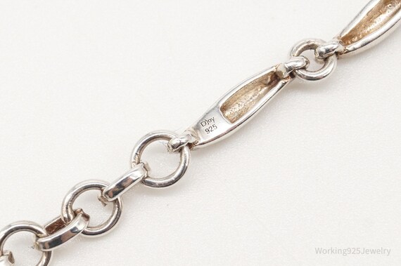Vintage Ruby Hearts Sterling Silver Bracelet - image 7