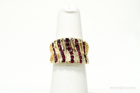 VTG Designer Ross Simons Ruby Gold Over Sterling … - image 2