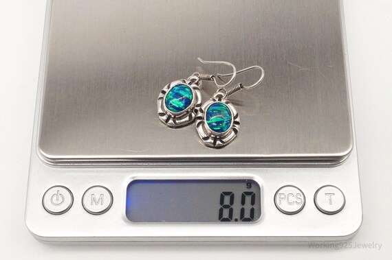Vintage Native American Unsigned Opal Sterling Si… - image 8