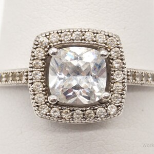 Vintage IBB Cubic Zirconia Sterling Silver Ring - Size 8.75