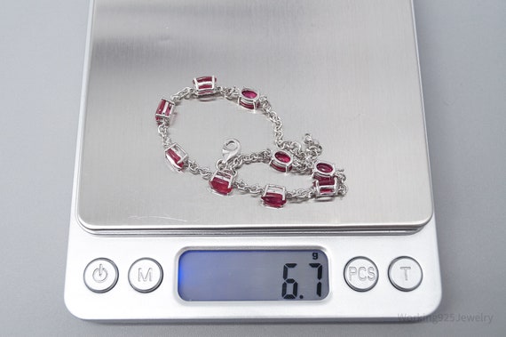 JTV TGGC Ruby Sterling Silver Bracelet 8" - image 8