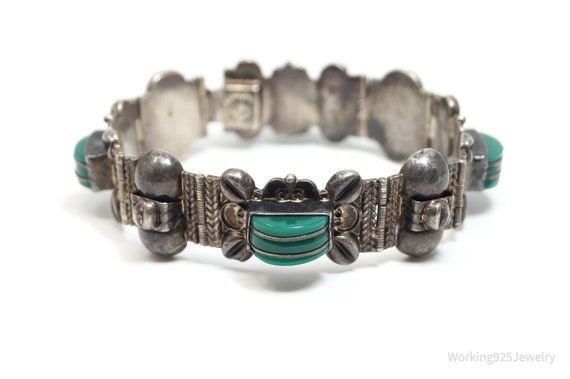 Mind Boggling Vintage Native American Navajo Amber Sterling Silver Bug Bracelet Mind Boggling Vintage Native American Navajo Amber Sterling Silver Bug Bracelet