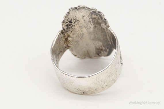 Vintage Native American Chief Head Silver Ring - … - image 6