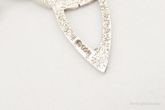 Vintage Celtic Knot Cross Sterling Silver Earrings - image 6
