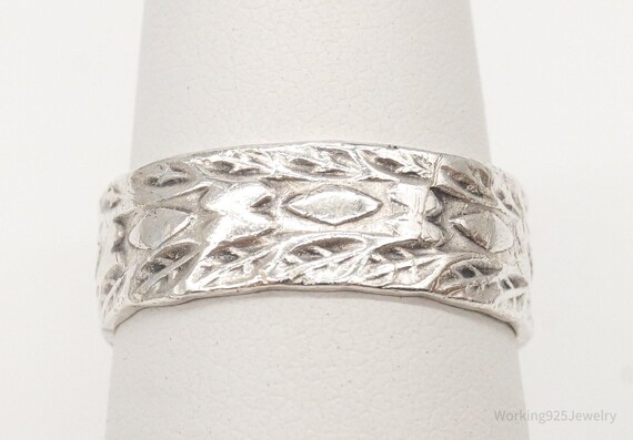 Antique Sterling Silver Band Ring - Size 6 - Etsy