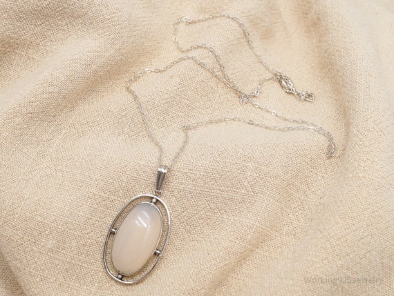 Vintage Modernist Style Sterling Silver Necklace … - image 2