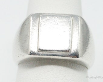 Vintage Modern Sterling Silver Ring - Size 8.75