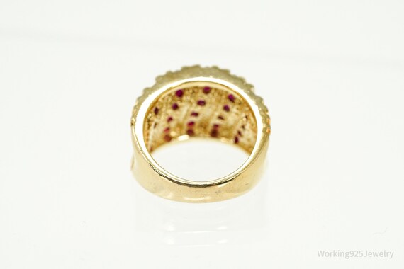 VTG Designer Ross Simons Ruby Gold Over Sterling … - image 6