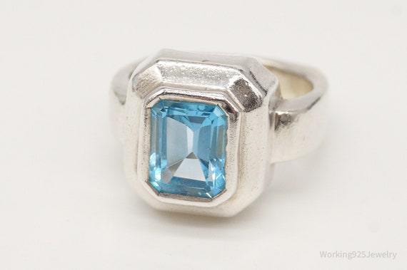 Vintage Designer Boma Blue Topaz Sterling Silver … - image 4