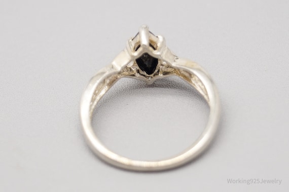 Vintage Avon Black Onyx Sterling Silver Ring - Si… - image 5