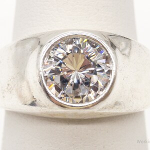 Vintage Celini Cubic Zirconia Sterling Silver Ring - Size 5