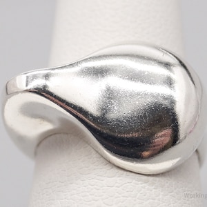 Vintage Modernist Style Sterling Silver Ring - Size 5.75