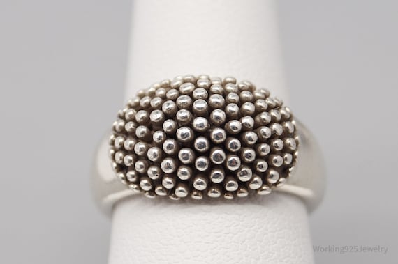 Vintage Modernist Style Sterling Silver Ring - Si… - image 2