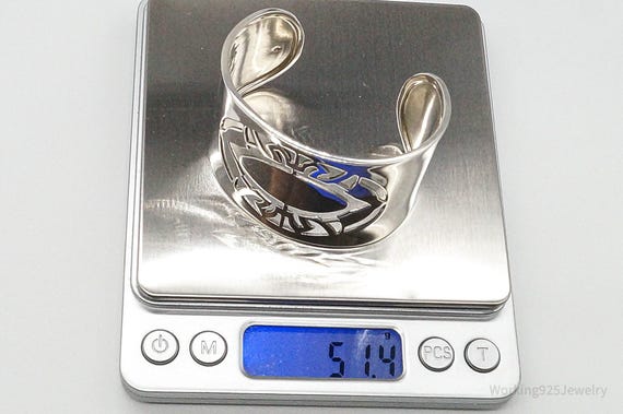 Designer ELLE Ruby Sterling Silver Cuff Bracelet - image 9