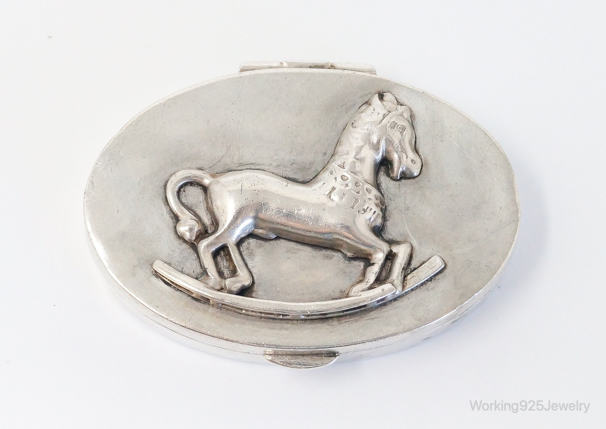 ビンティジ SIVER HORSESの馬の頭彫刻 鈴 焚か