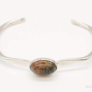 Pulsera vintage de ágata en plata de ley