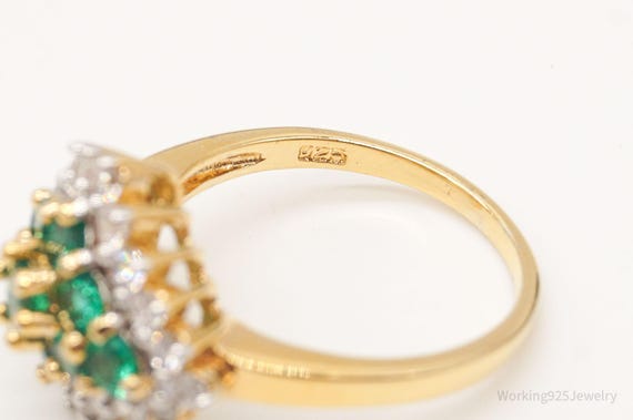 Designer UTC Lab Emerald Cubic Zirconia Gold Verm… - image 6