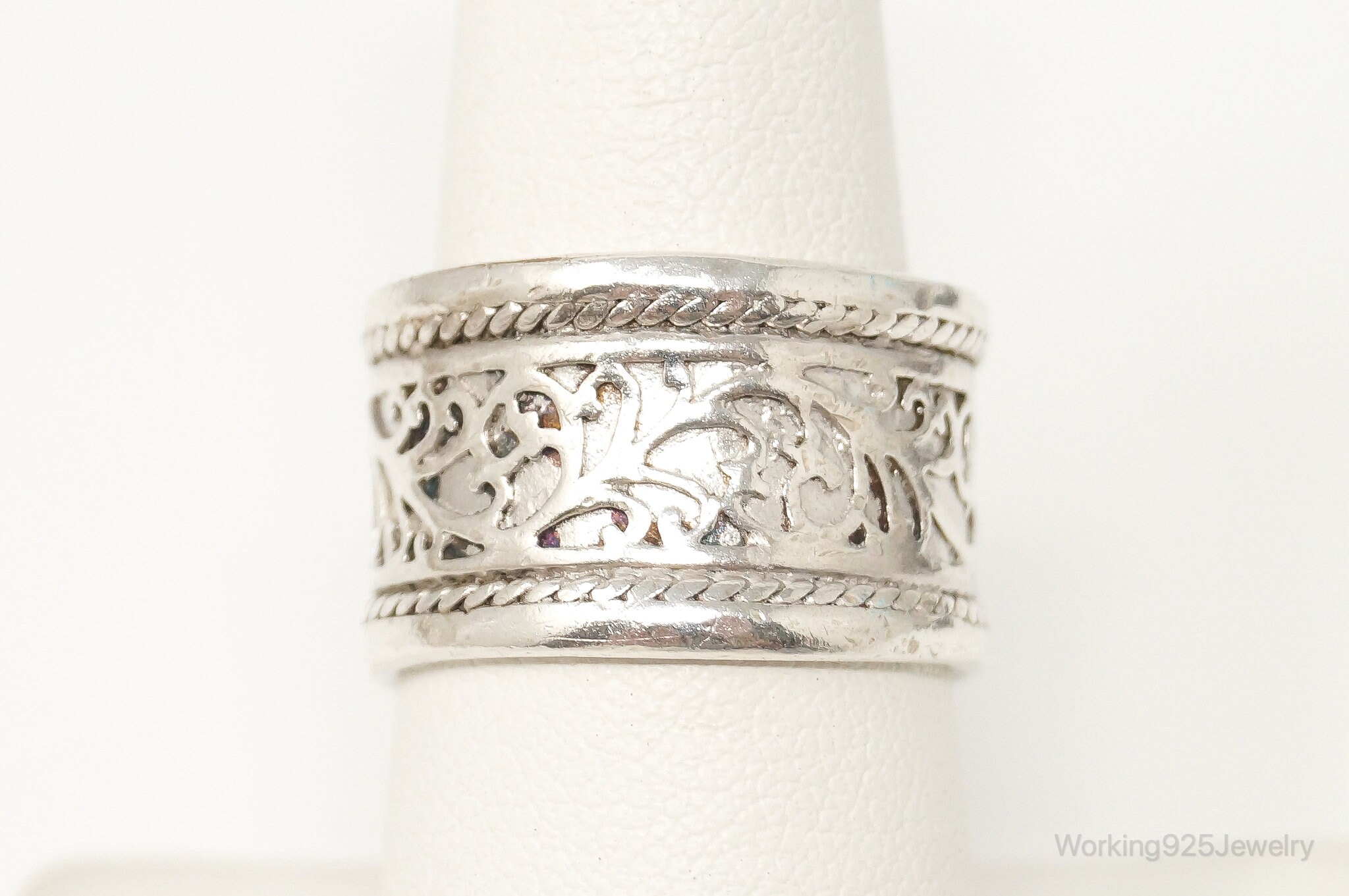 Vintage Designer Chapal-zenray Sterling Silver Band Ring Size 8.25 - Etsy Vintage Designer Chapal-zenray Sterling Silver Band Ring Size 8.25 - Etsy