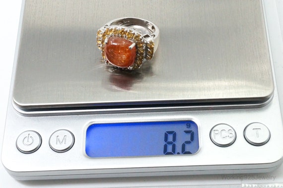 Vintage Orange Gemstone Citrine Sterling Silver S… - image 9