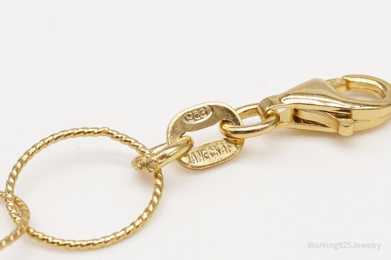 Vintage Danecraft Circle Chain Link Gold Vermeil … - image 5