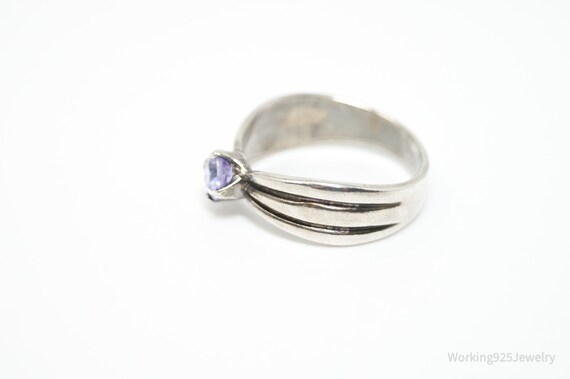 Vintage Art Deco Style Amethyst Sterling Silver R… - image 4